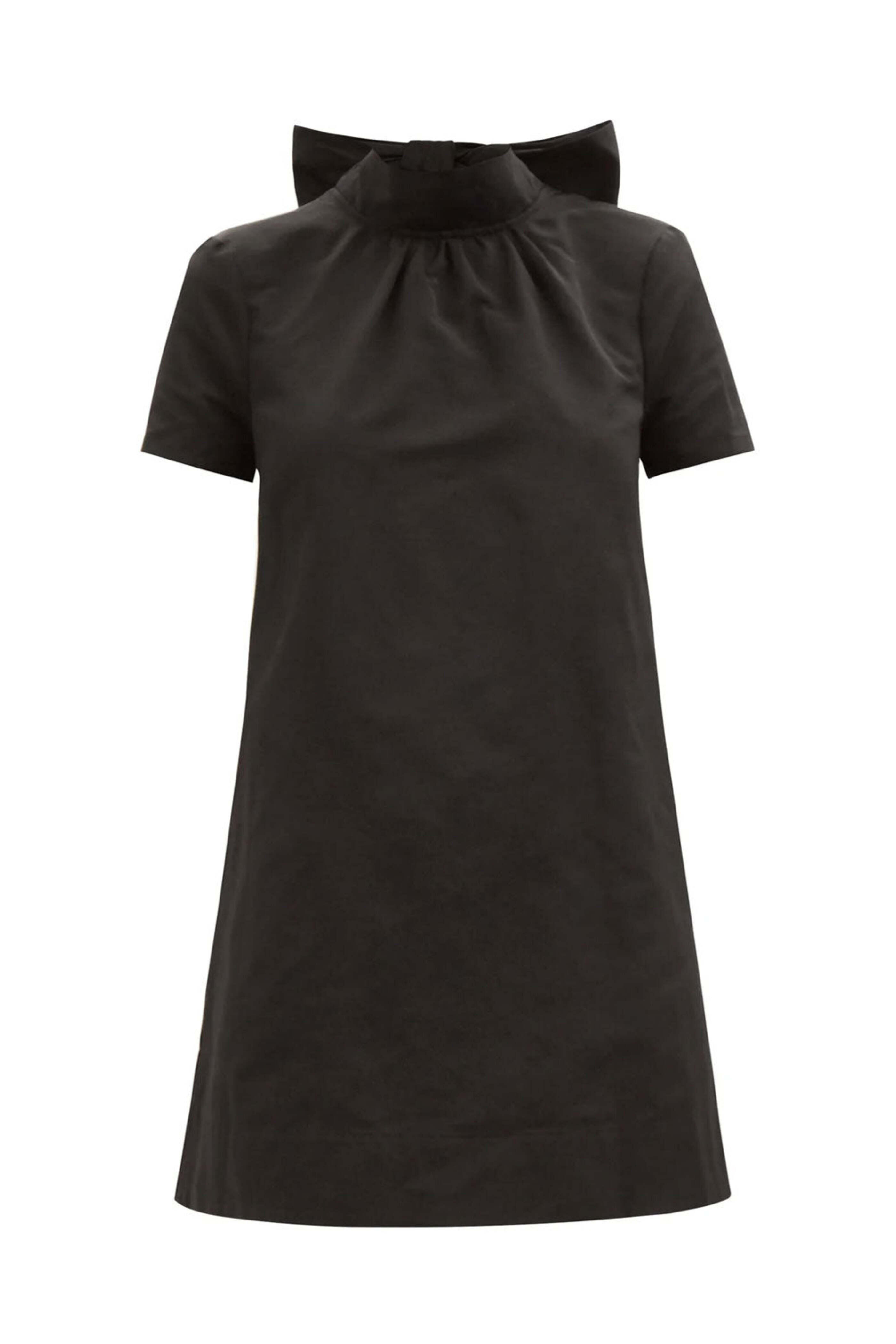 Staud - Black Bow Back Ilana Mini Dress