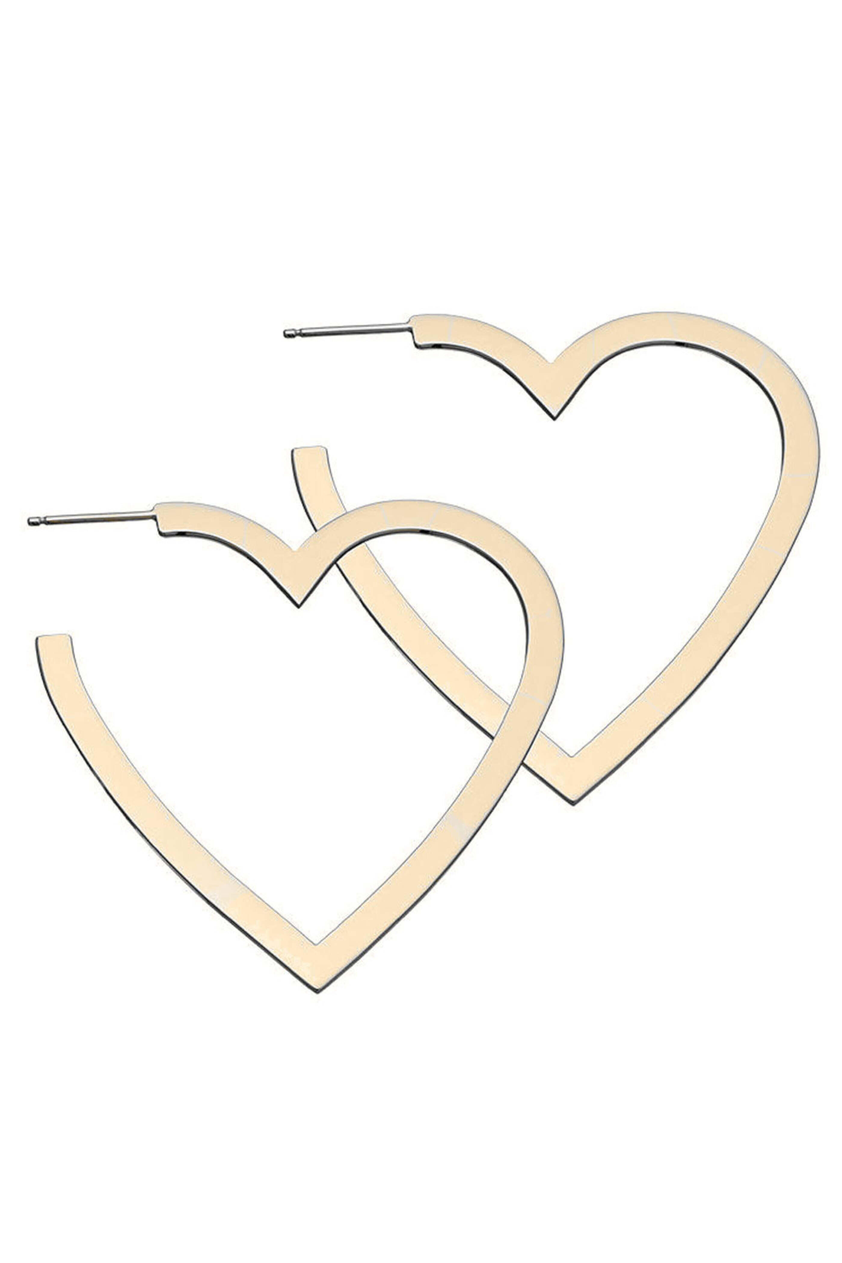 Jennifer Zeuner Jewelry - Larissa Heart Medium Hoop Earrings