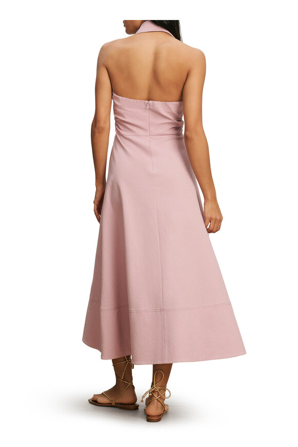 Veronica Beard Mackey Orchid Seersucker Halter Midi Dress - view 3