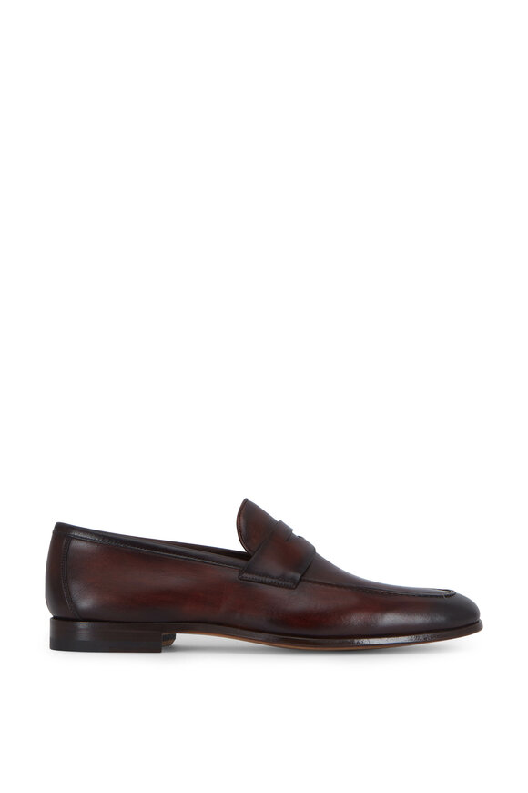 Magnanni - Reed Mid Brown Burnished Leather Penny Loafer