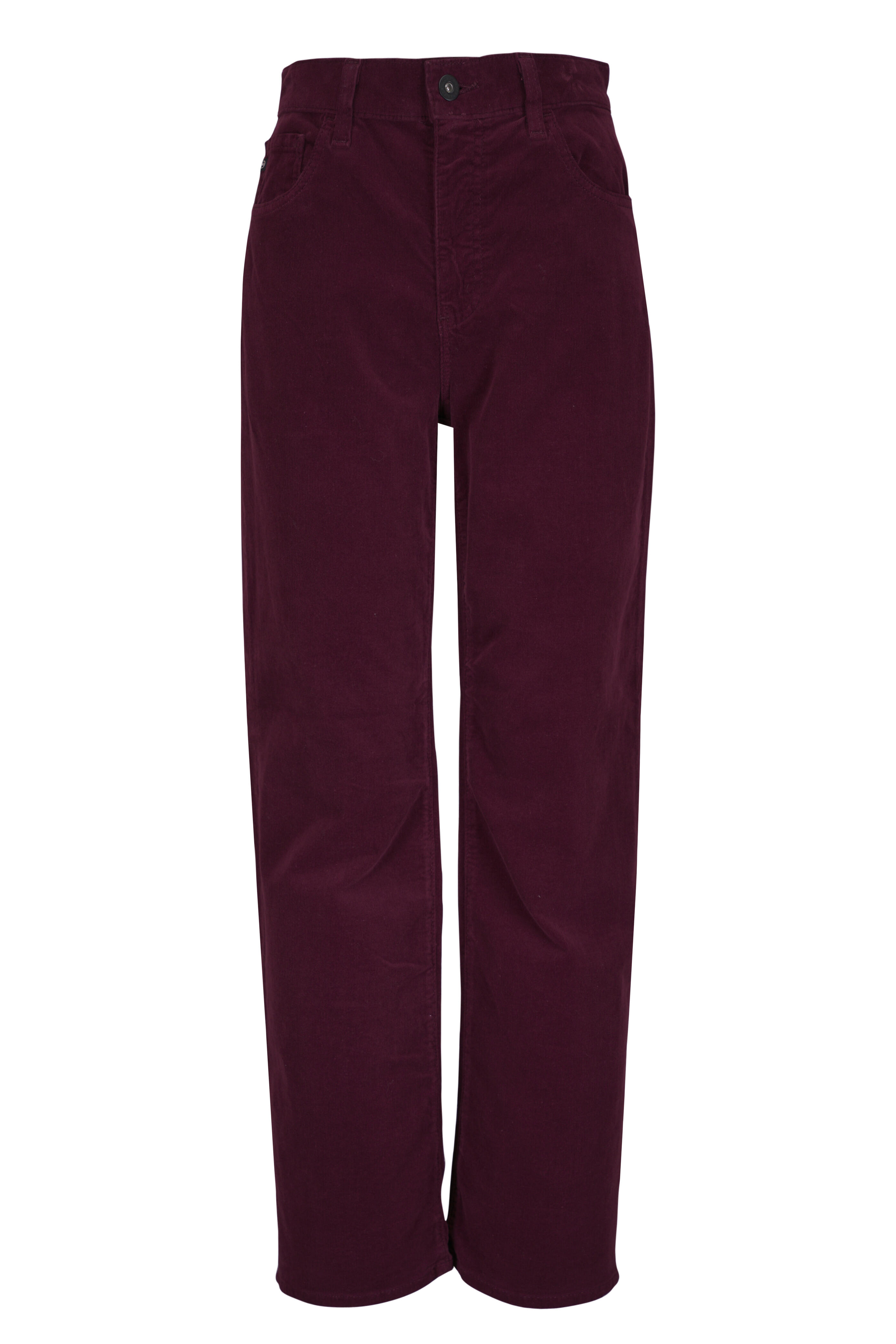 AG - Brinley Maroon Corduroy Straight Leg Jean