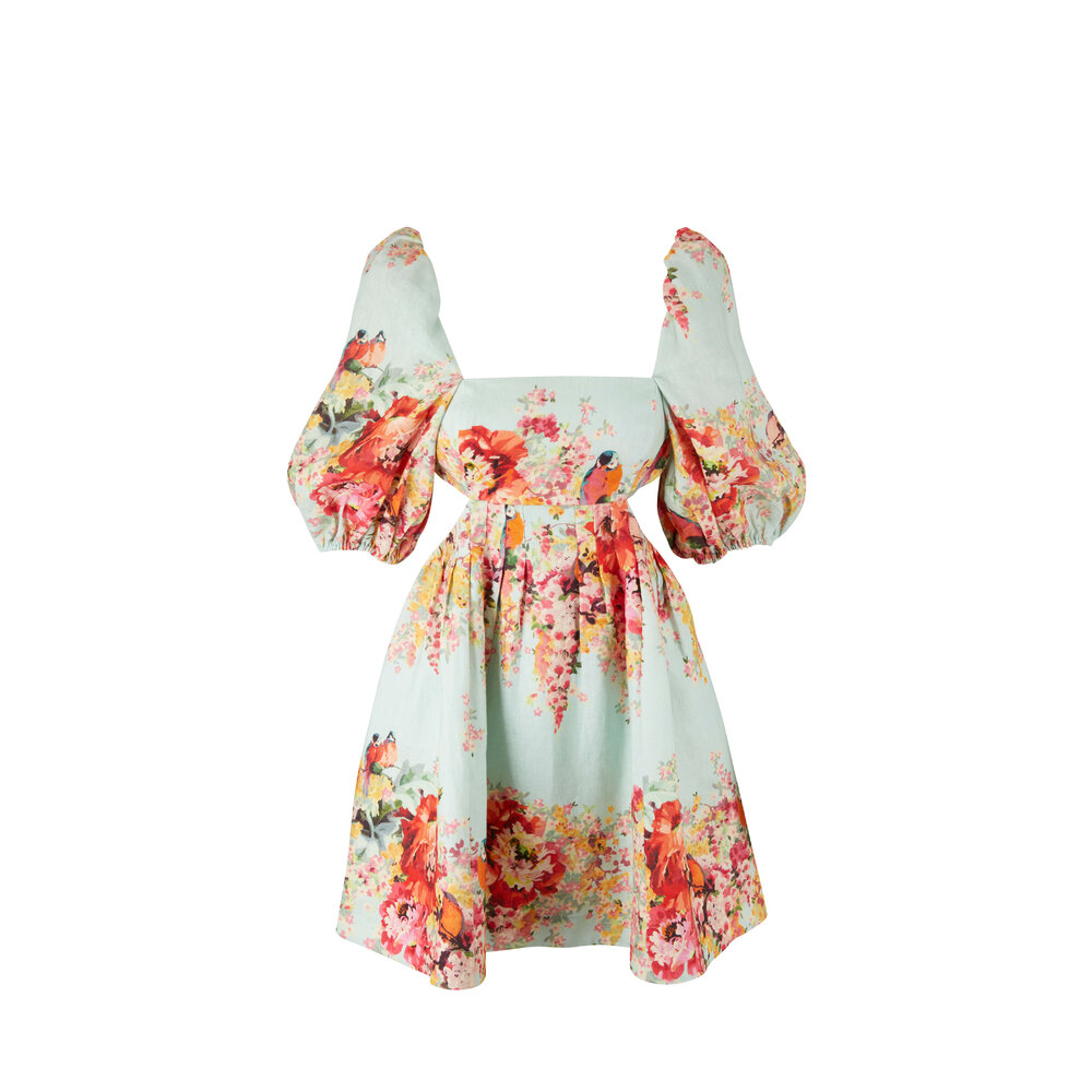 マロニーWest Cut Border Mini Dress S Textured mini dress with splendid cuts