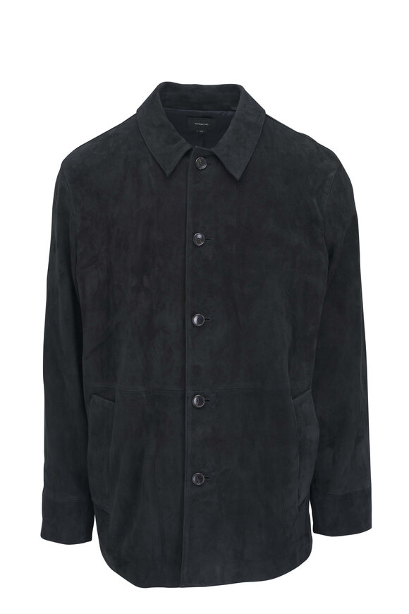 Vince - Black Suede Car Coat