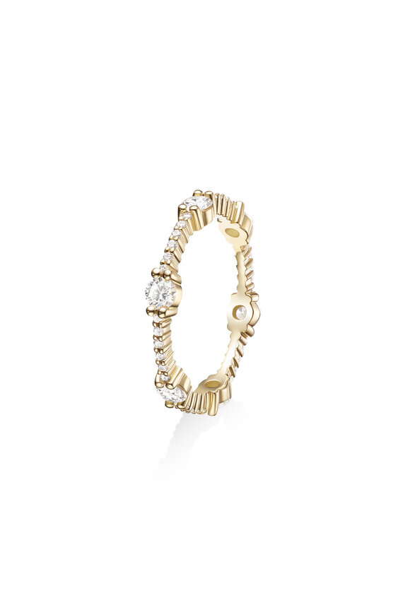 Melissa Kaye 18k Yellow Gold Small Sadie Eternity Band