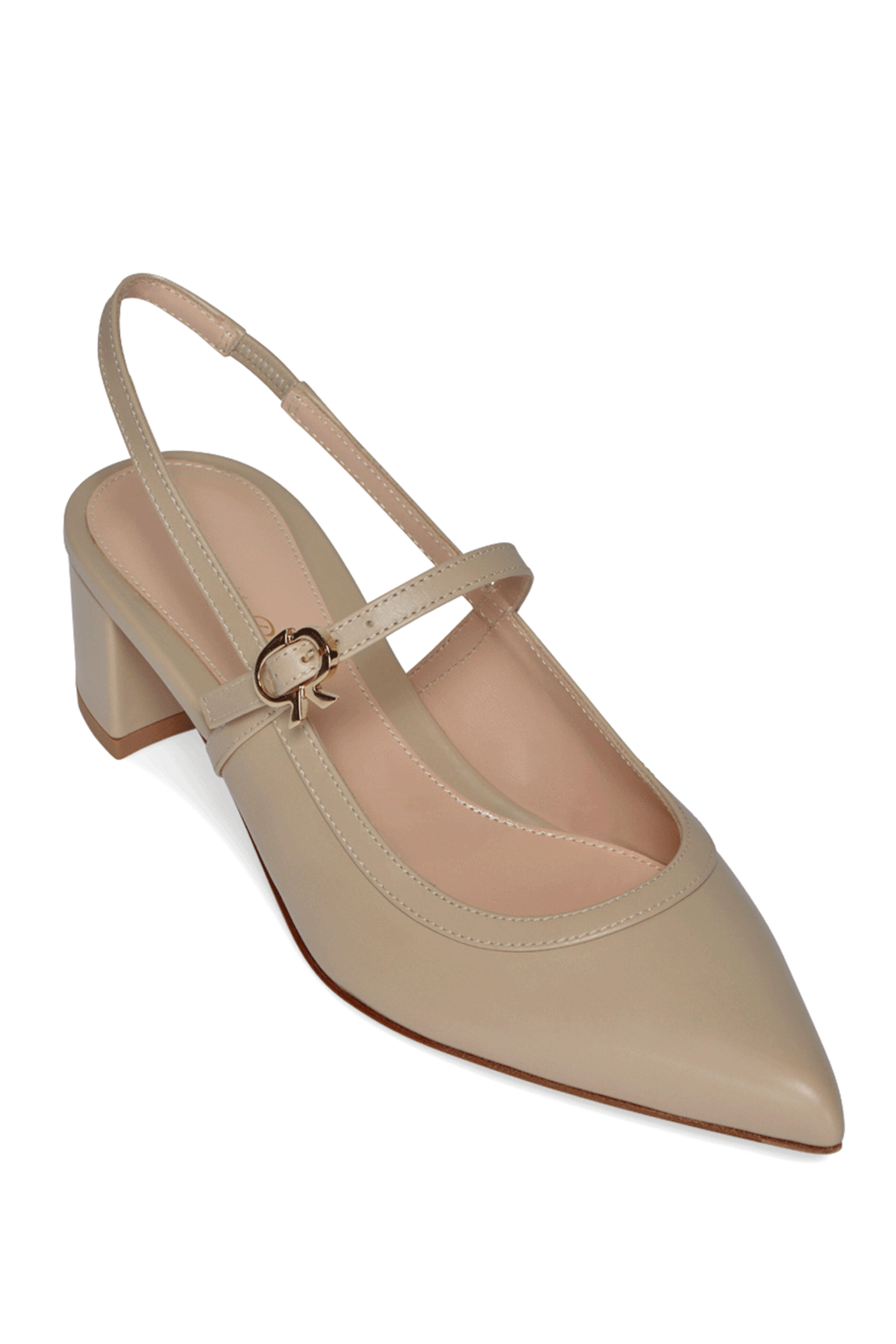 Gianvito Rossi - Mary Jane Sand Leather Slingback Pump, 45mm