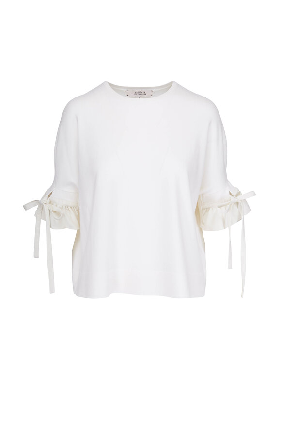 Dorothee Schumacher - Poetic Drape White Knit Top