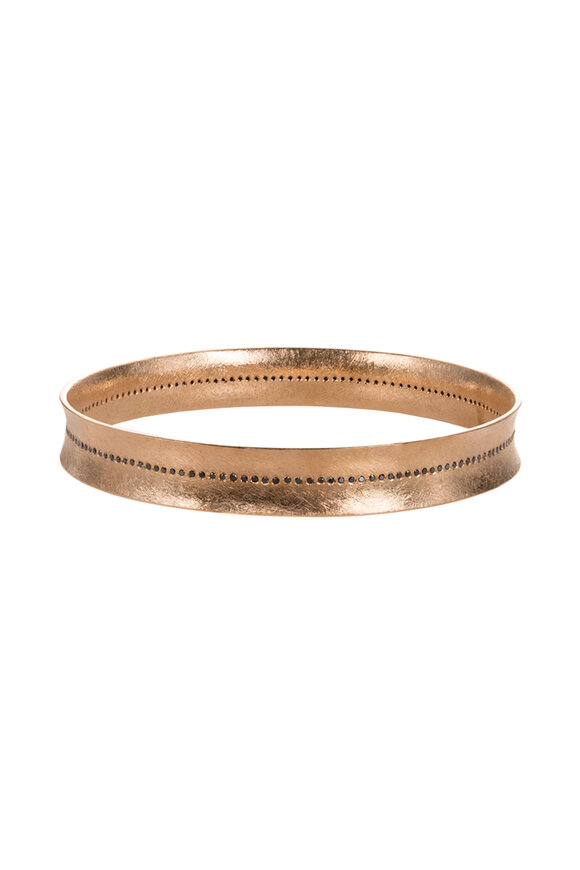 Todd Reed - 18K Rose Gold Black Diamond Bangle