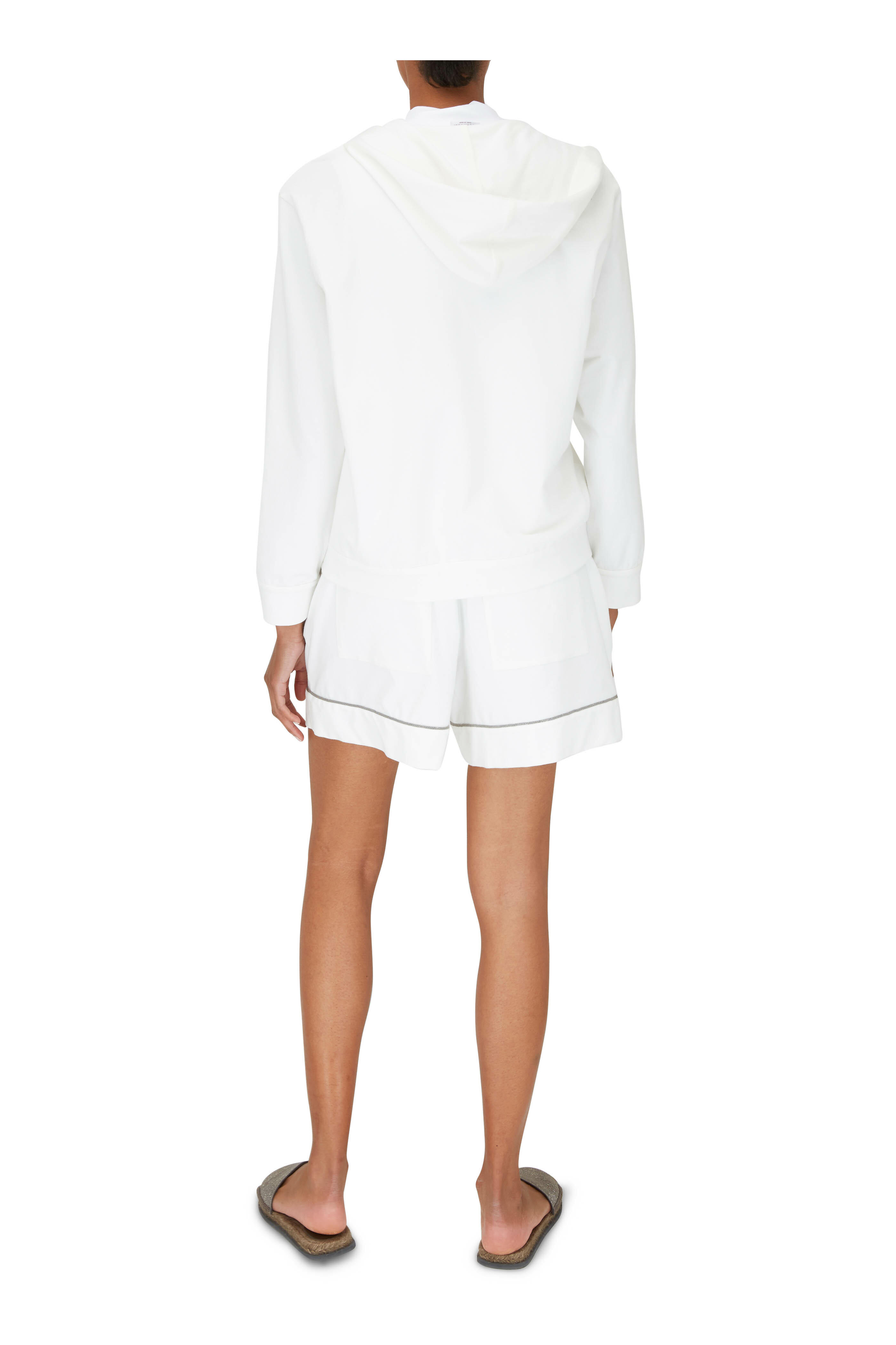 【関税＆送料込み】Brunello Cucinelli Woman'S White Cotton Cotton jacket in white - Brunello Cucinelli | Mytheresa