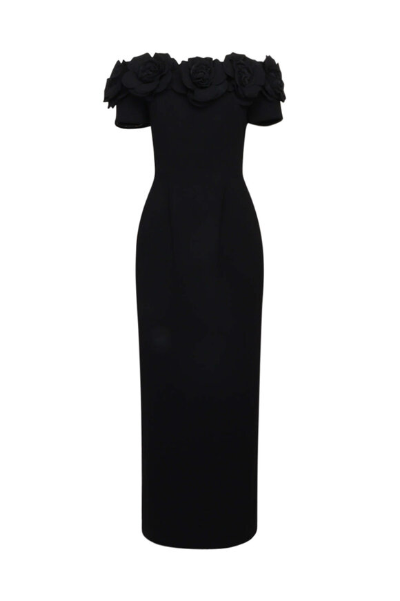 Catherine Regehr Black Off The Shoulder Trumpet Gown - view 1