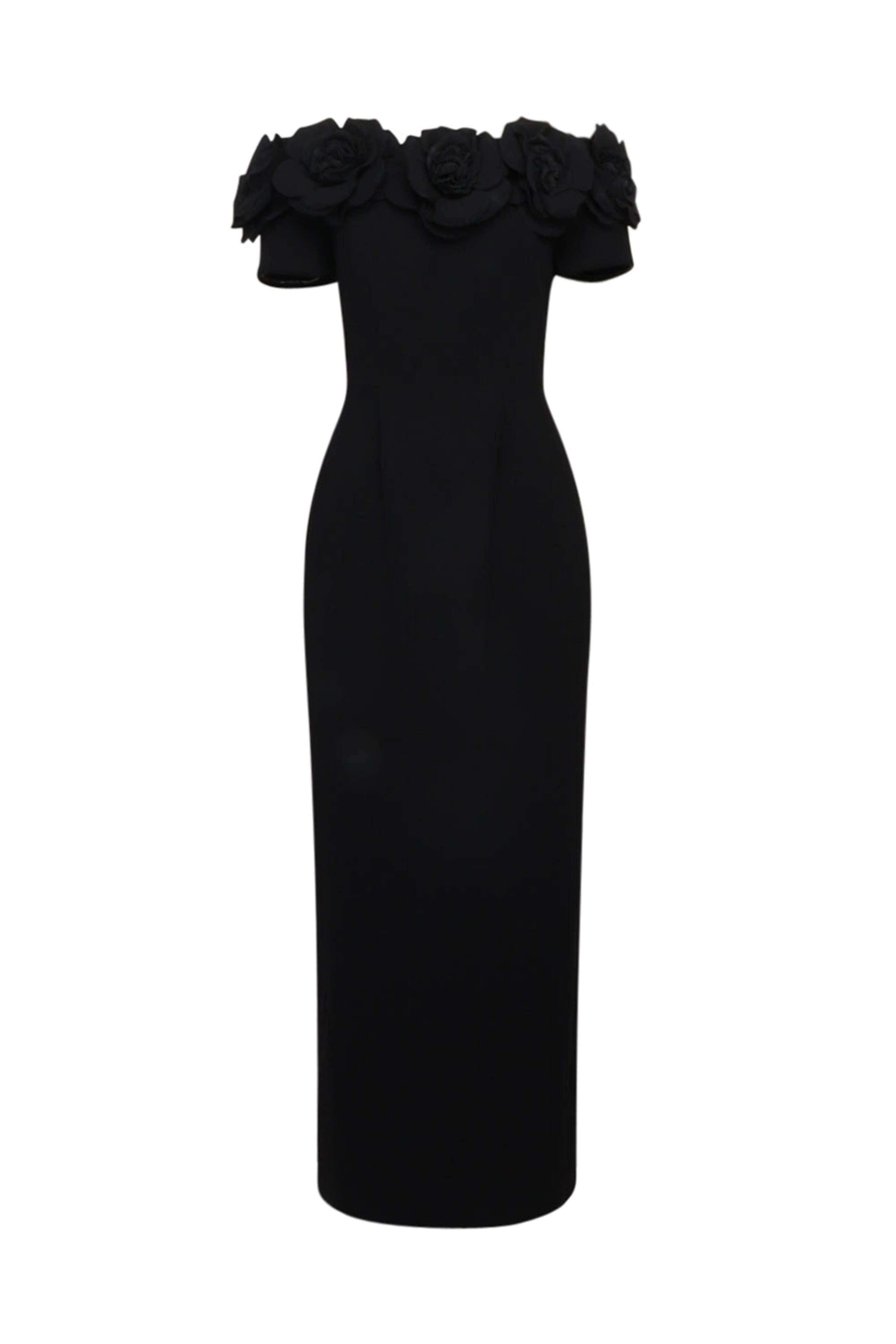 Catherine Regehr - Black Off The Shoulder Trumpet Gown