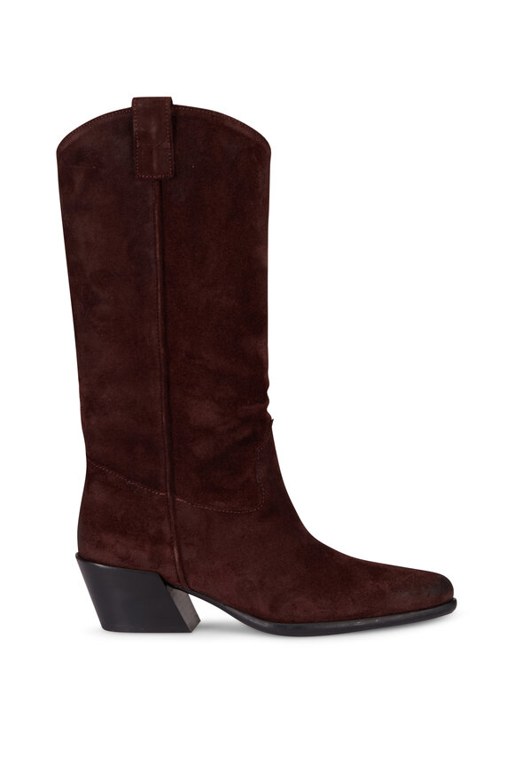 Staud Monty Espresso Suede Boot, 50mm - view 2
