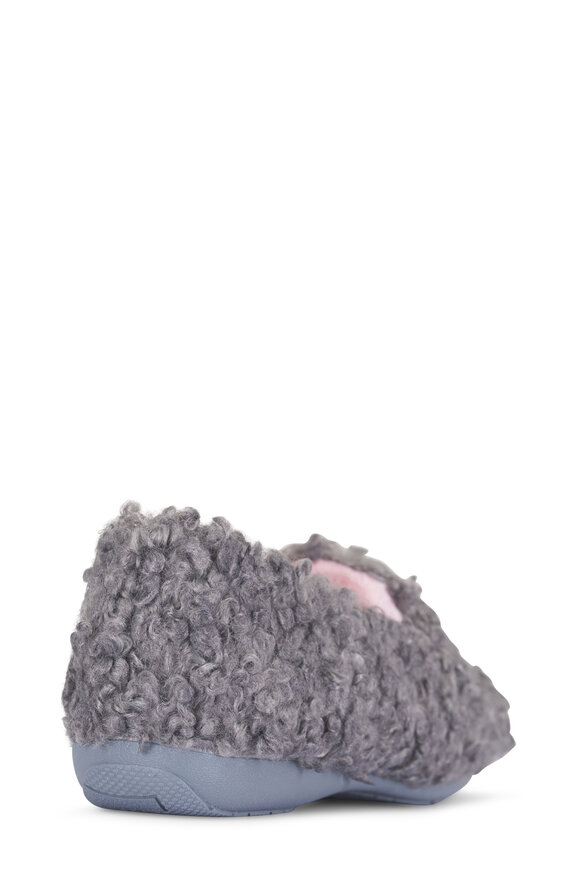 Ron White Teddy Slate Blue Boucle Flat - view 3