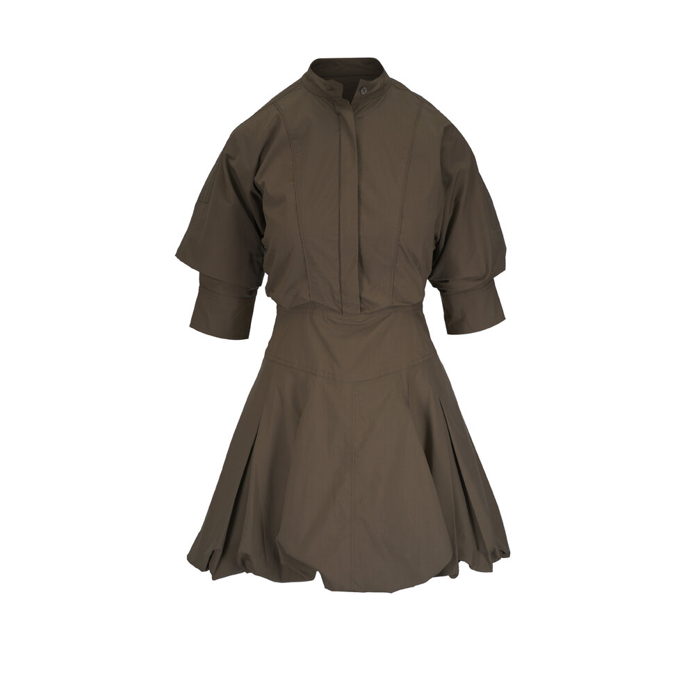 Simkhai - Effie Faded Olive Bubble Mini Dress | Mitchell Stores