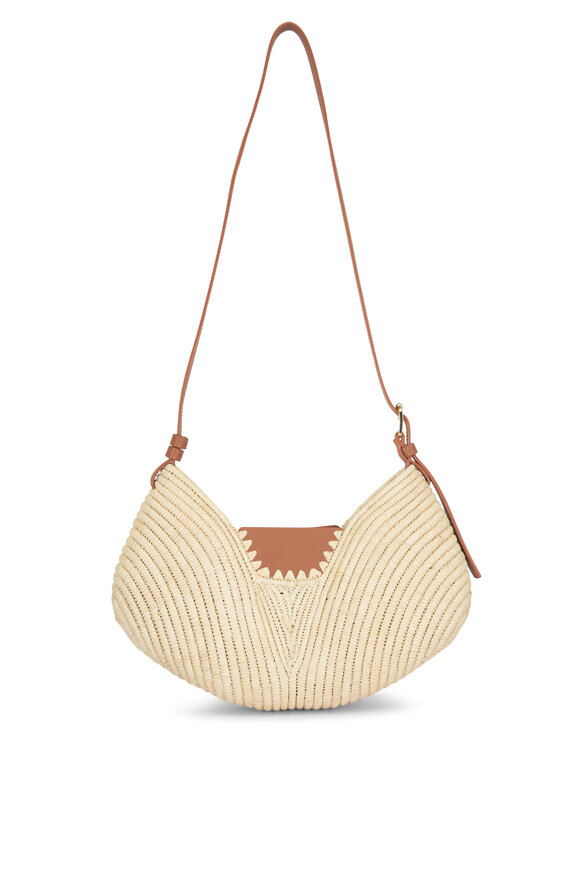Loewe Medium Swing Natural Raffia & Leather Bag - view 2