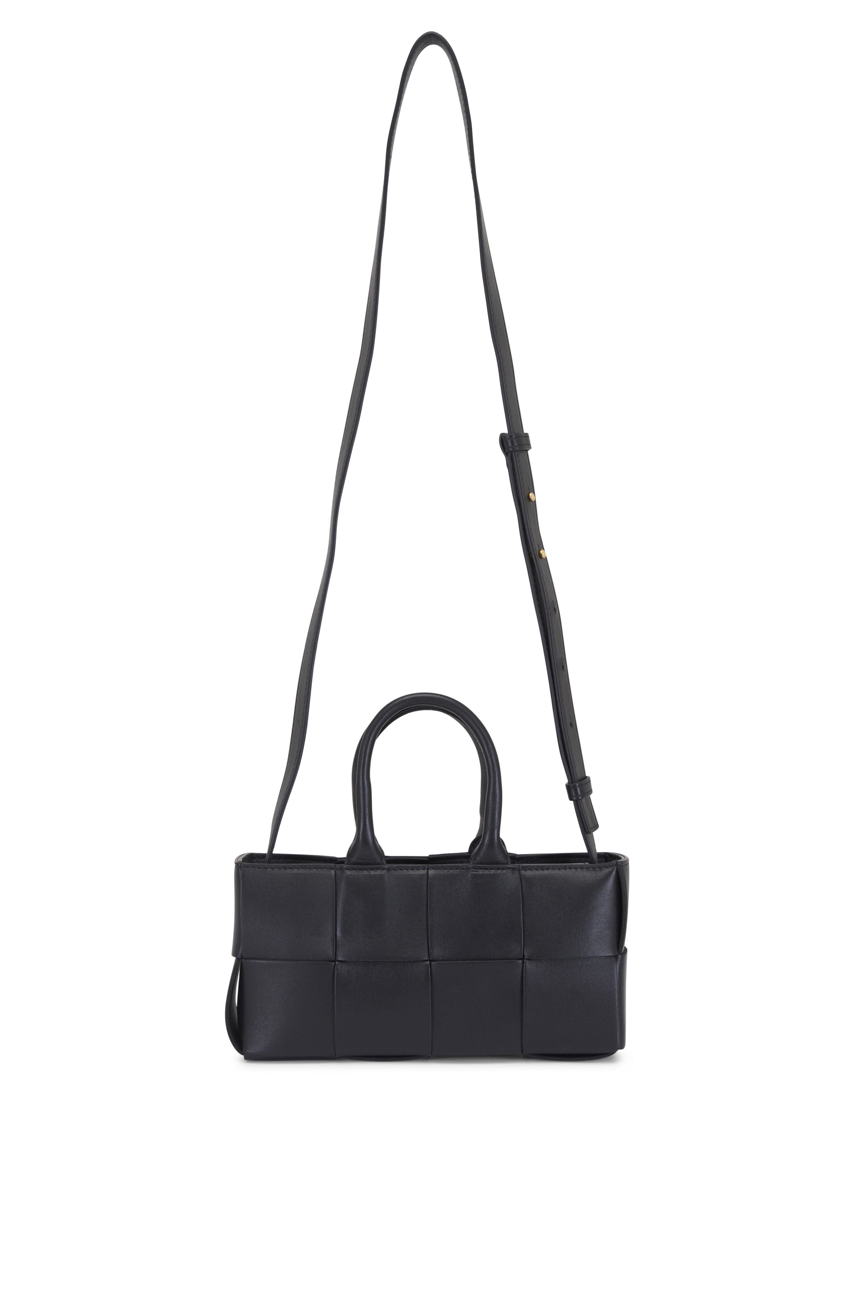 Bottega Veneta - East-West Arco Black Intreccio Leather Tote Bag