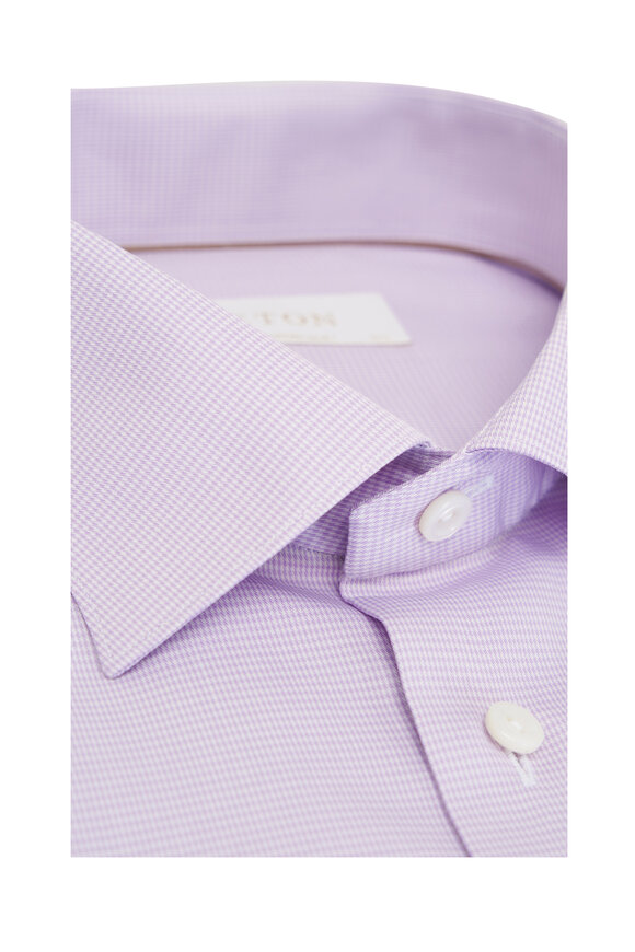 Eton - Light Purple Plaid Cotton Sport Shirt