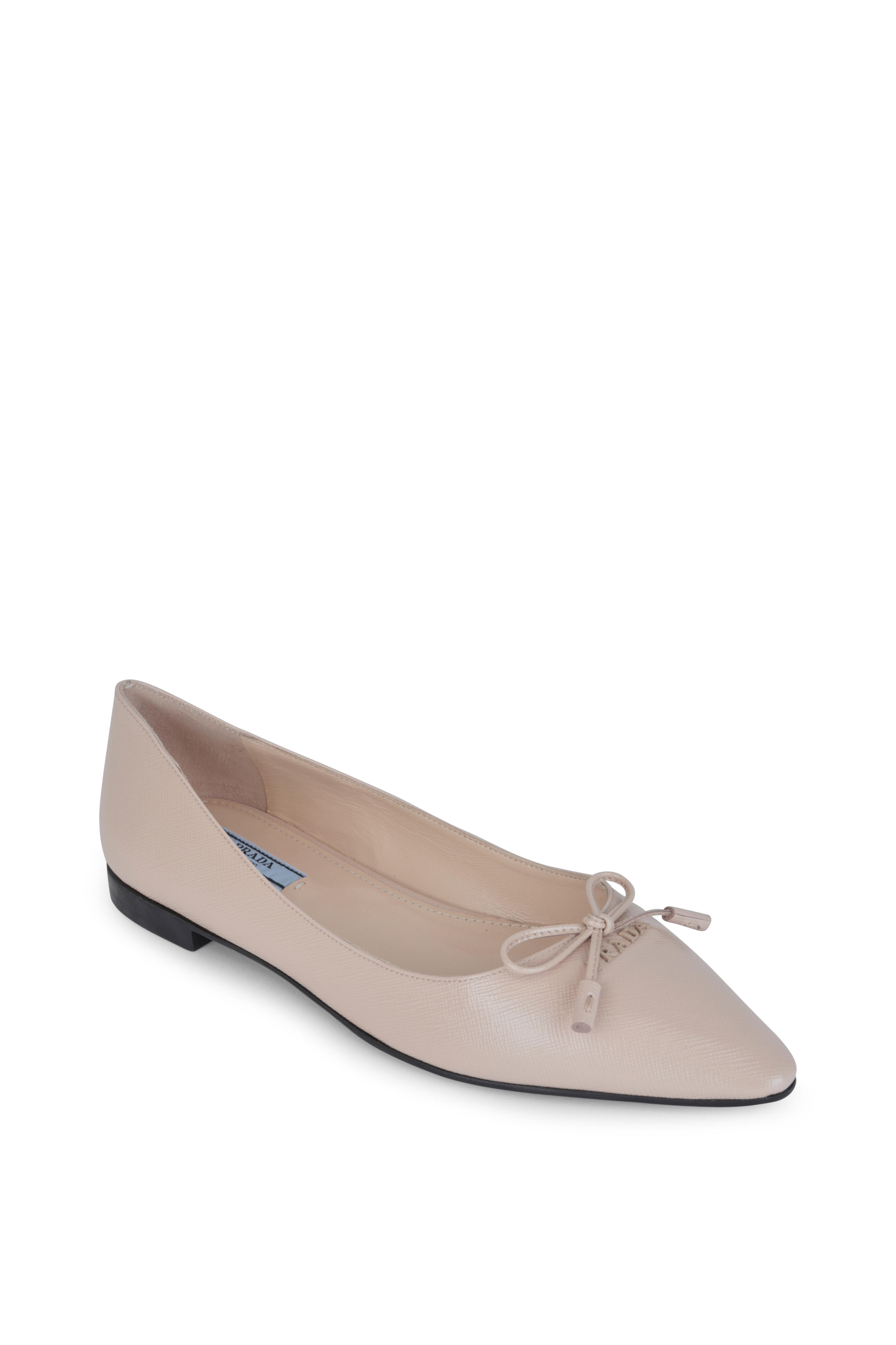 Prada - Blush Leather Ballet Flat