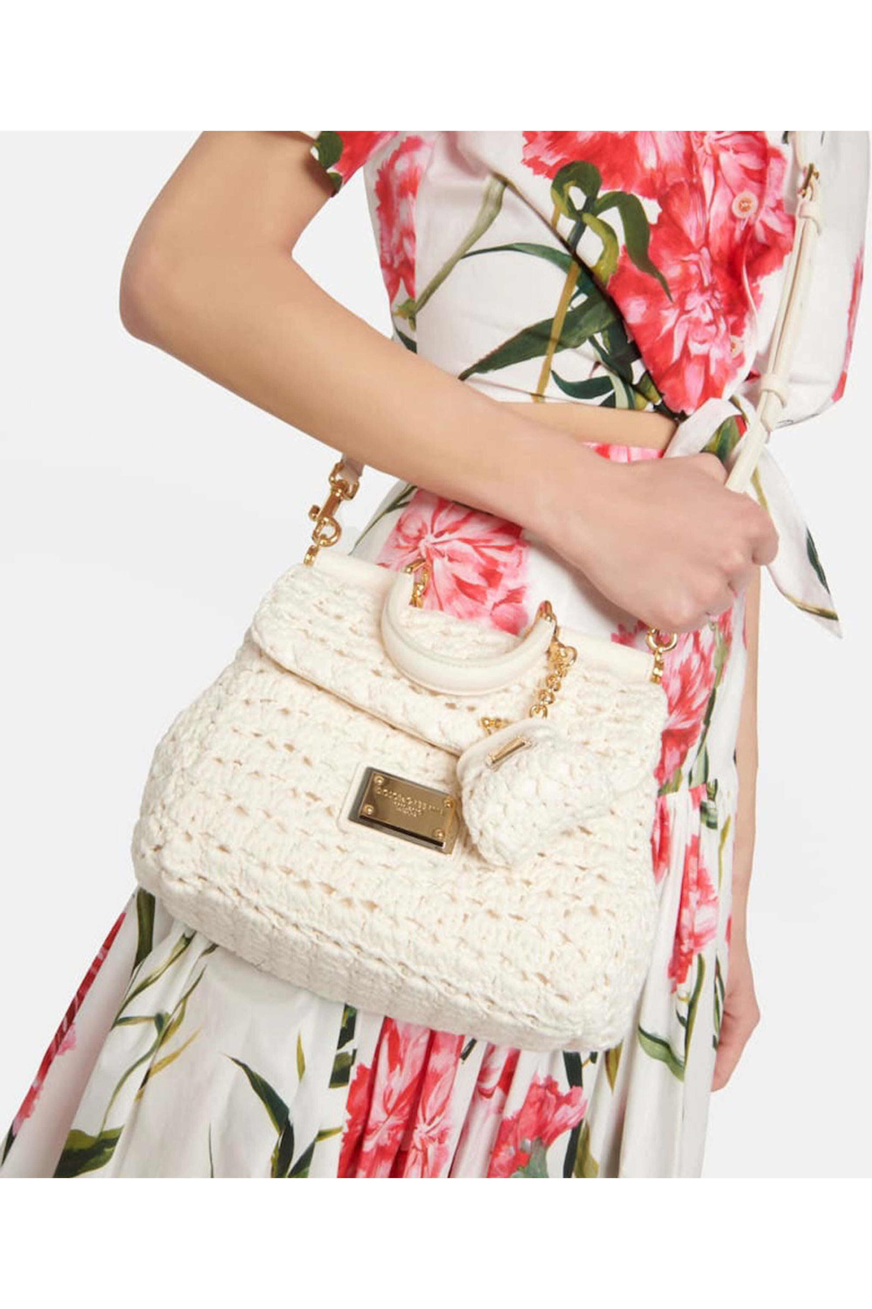 Dolce & Gabbana - Sicily Leather-Trimmed Crochet Tote Bag in