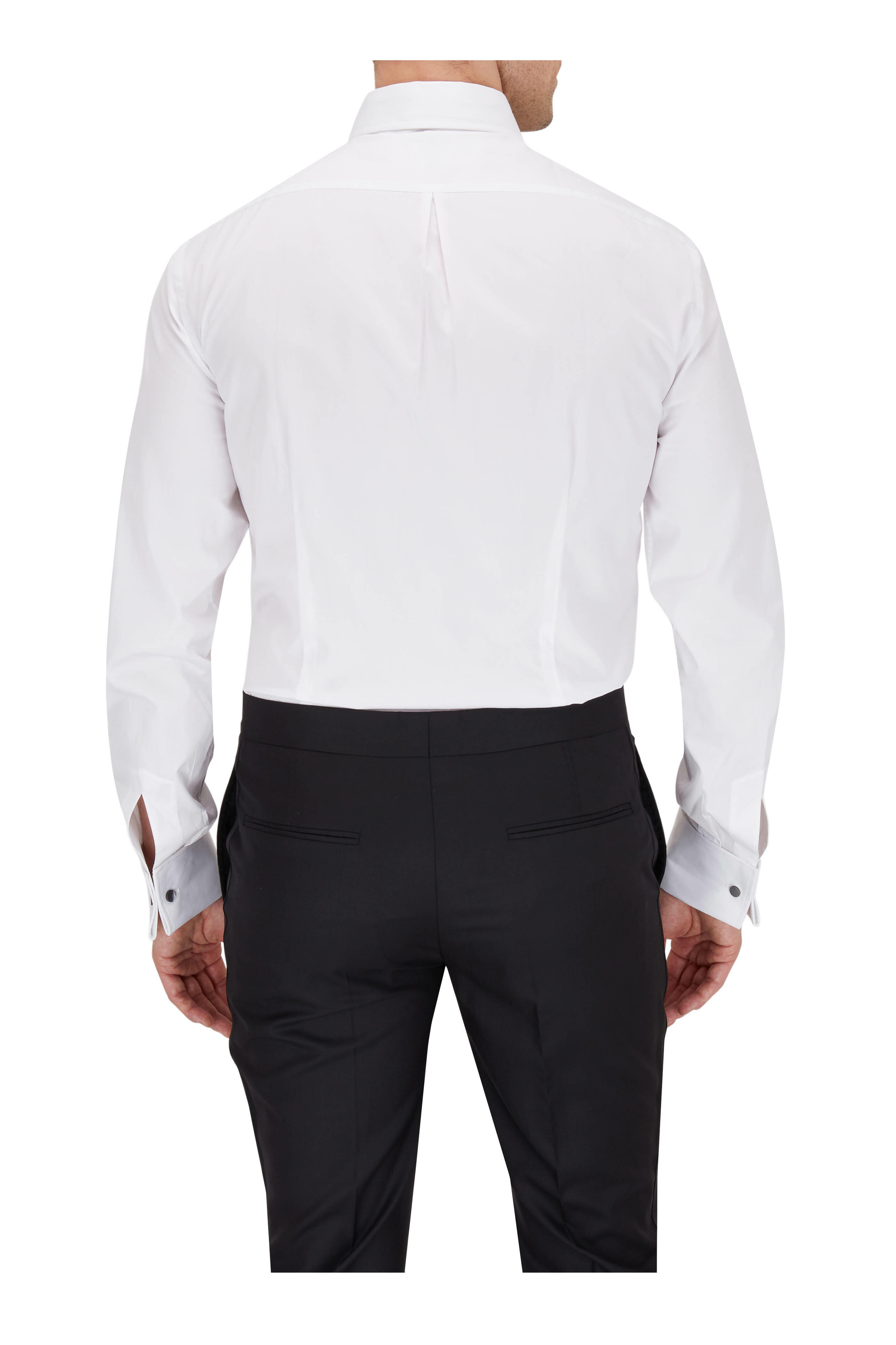 Brunello Cucinelli - White Pleated Slim Fit Tuxedo Shirt