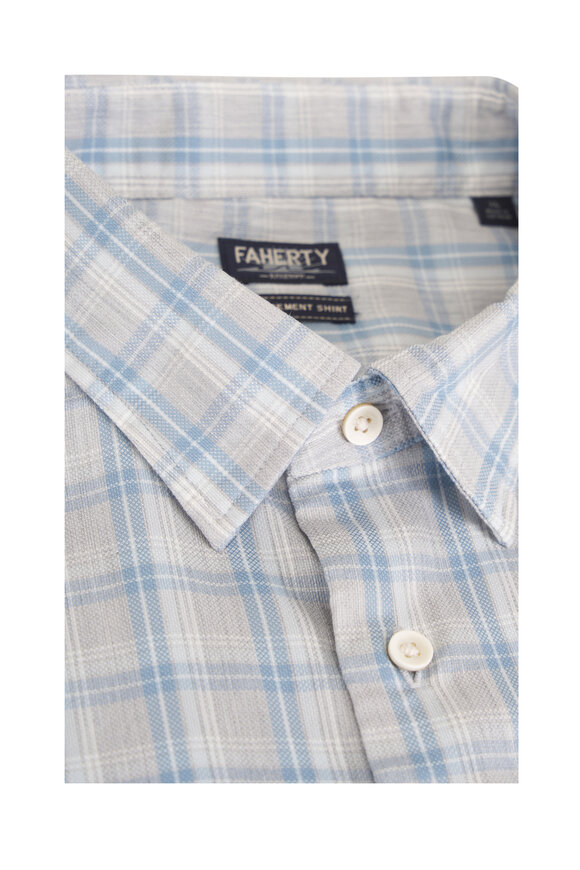 Faherty Brand Movement™ Monterey Silver Peak Plaid Sport Shirt - view 2