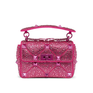 Valentino Garavani - Medium Roman Stud Rhinestone Bag in