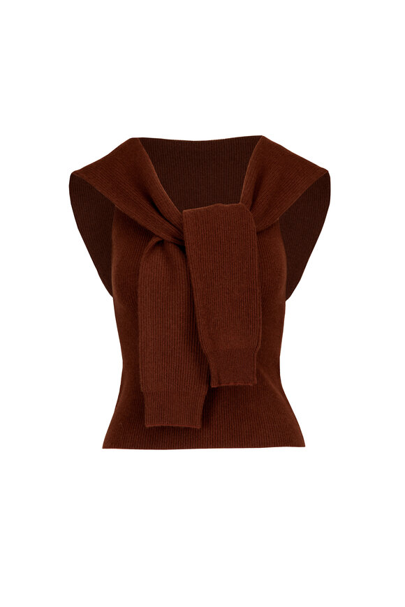 Cara Cara Ember Hickory Draped Sweater Top - view 1