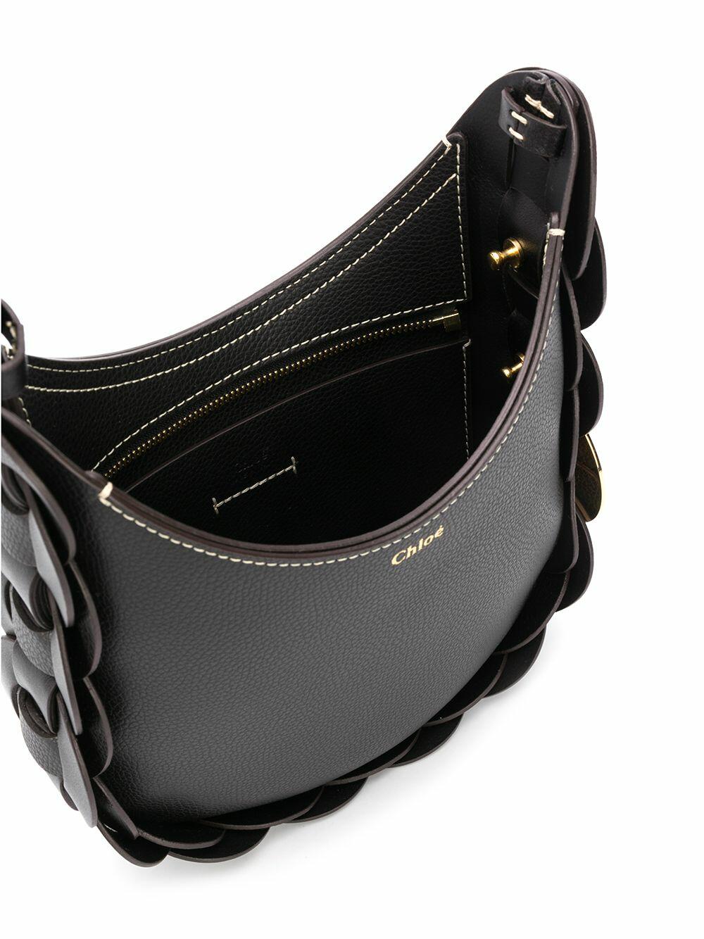 Chloé - Darryl Black Grained Leather Small Hobo Bag