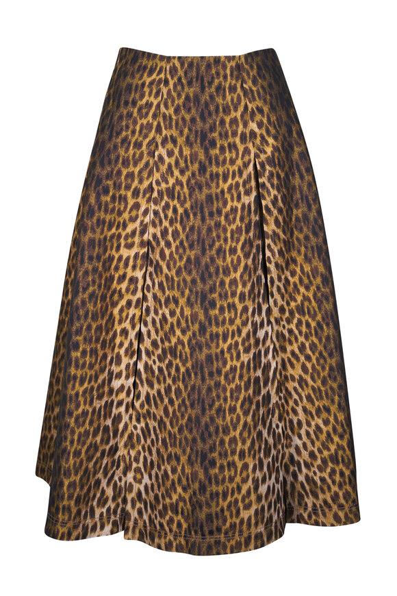 Odeeh Hazelnut Leopard Jacquard Skirt