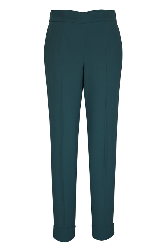 Akris Chris Forest Green Cuffed Ankle Pant - view 1