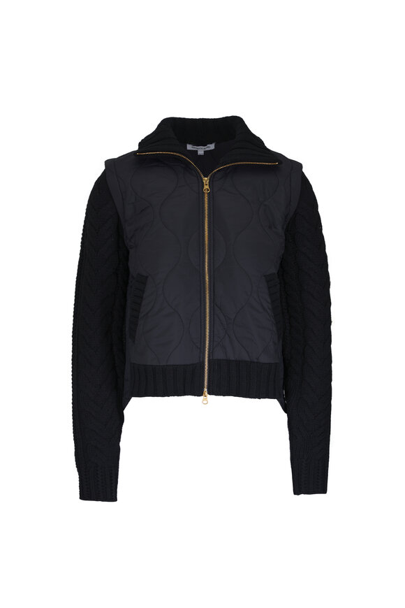 Veronica Beard Patera Black Mixed Media Jacket - view 1