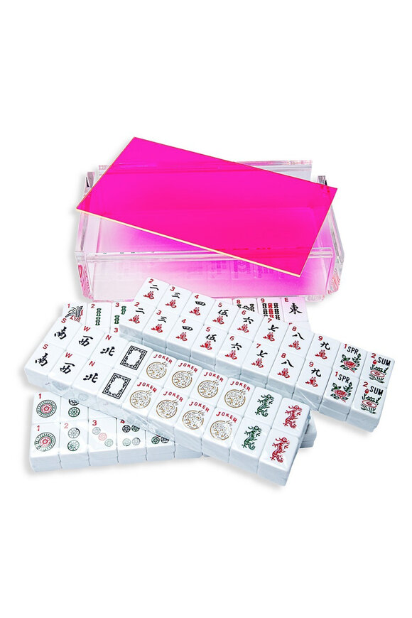 Luxe Dominoes 'El Majong' Luxe Majong Set in Neon Pink