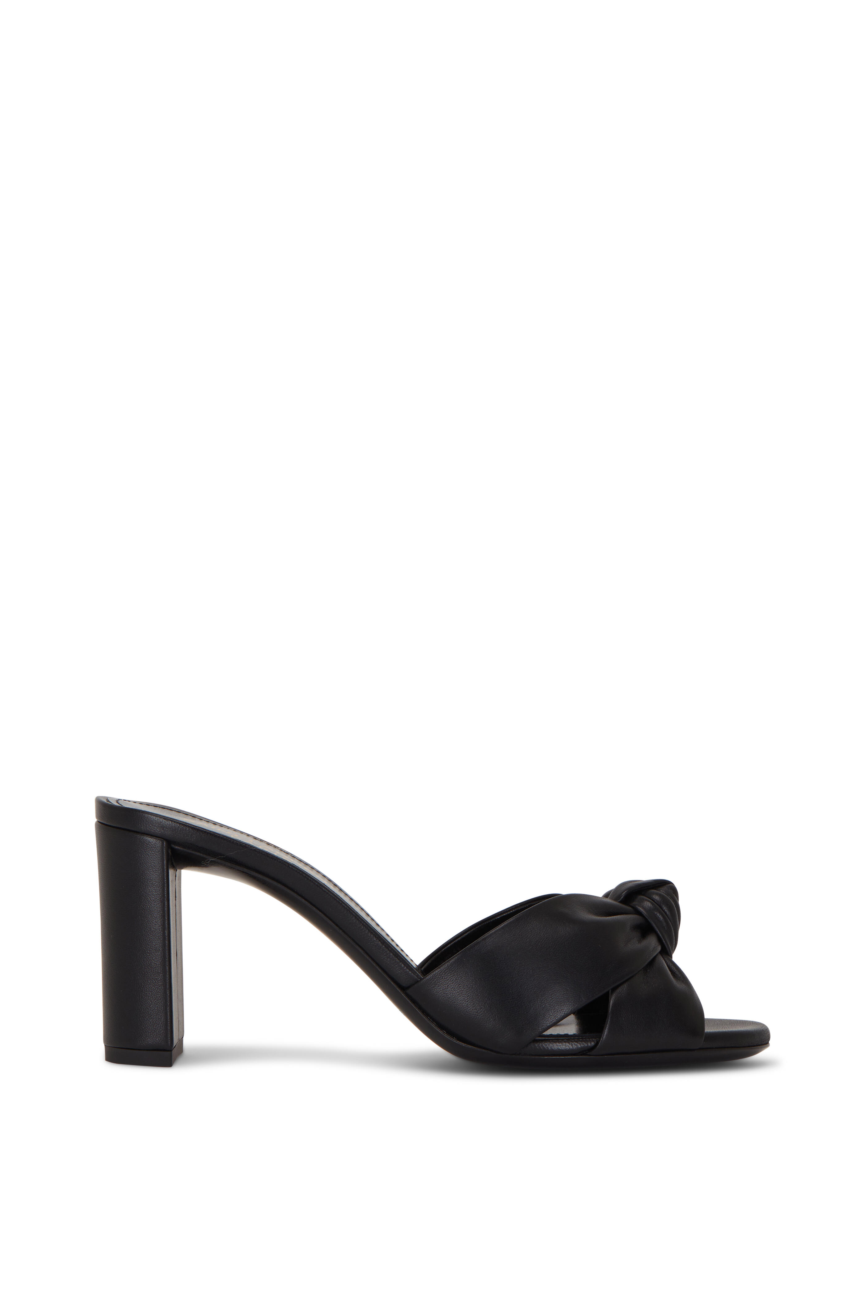 【関税&送料込】Saint Laurent Black Leather Tribute 85 Mules Saint Laurent Leather tribute 85 mules | The Fashion Square