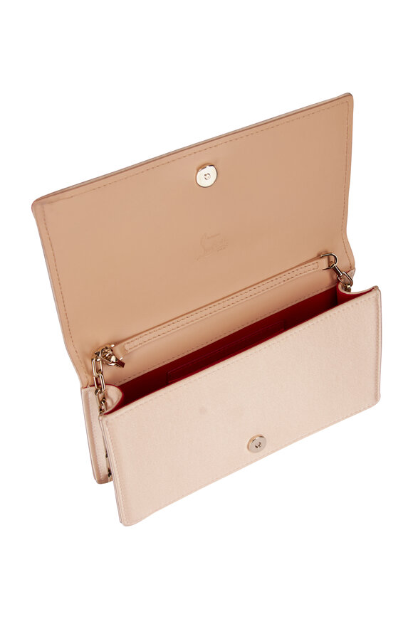 Christian Louboutin Bettina Light Blush Crepe Satin Chain Clutch - view 4