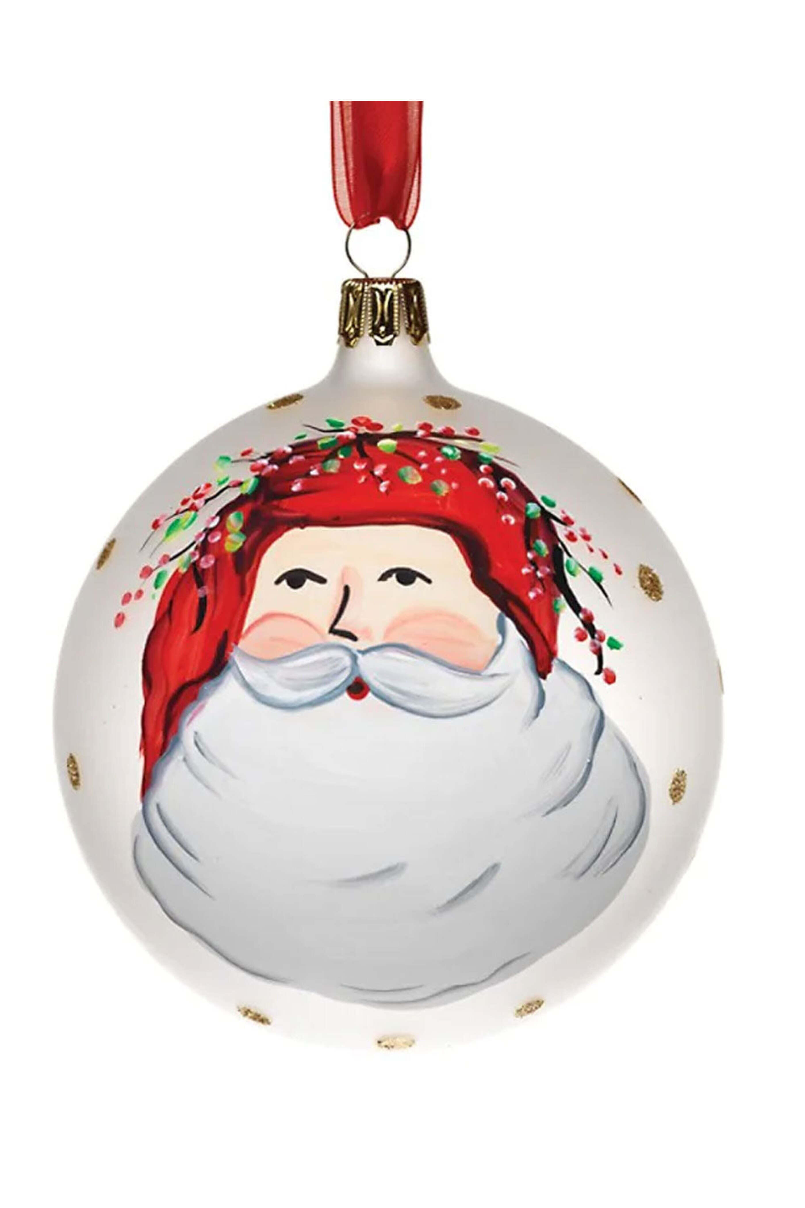 Vietri - Hand Painted Old St. Nick Assorted Ornament Set