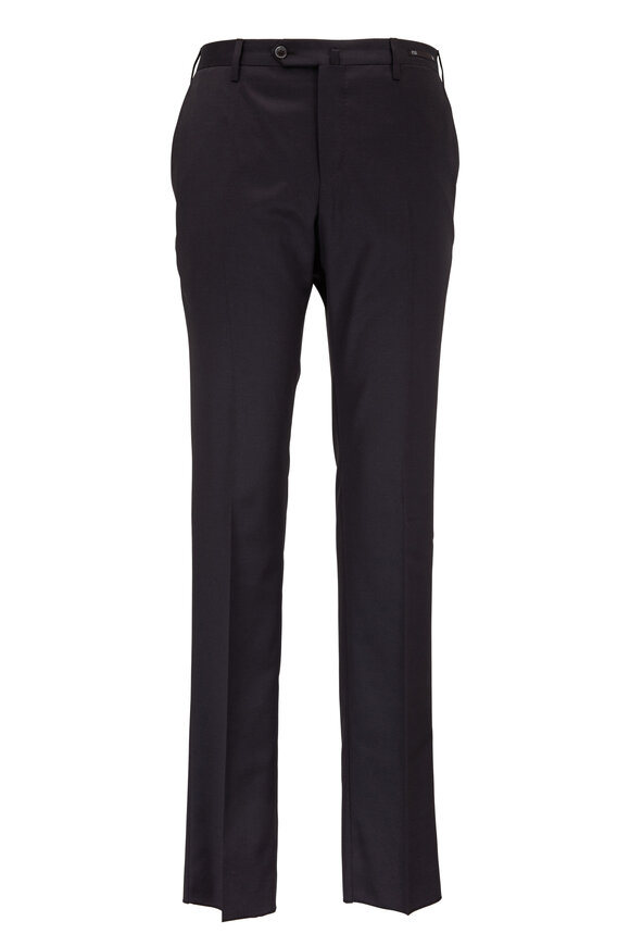 PT Torino - Chocolate Brown Wool Slim Fit Pants