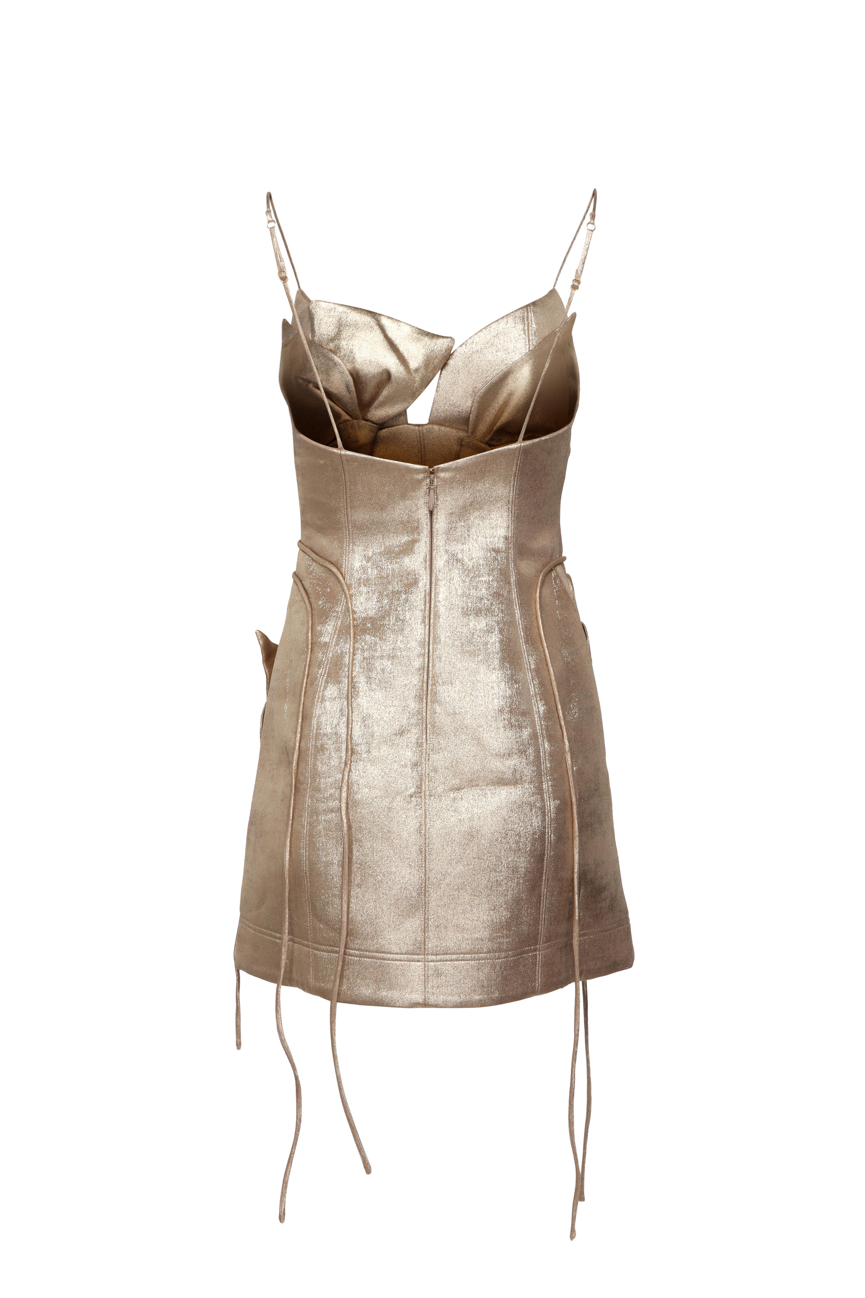 Acler - Hillsome Gold Mini Dress