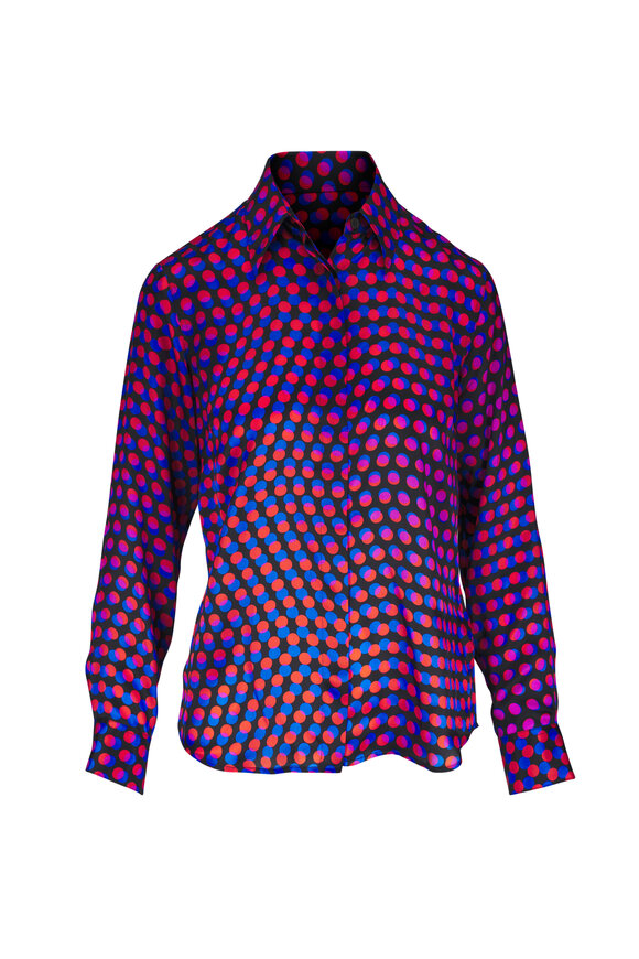 Dries Van Noten Chowy Layered Polka Dot Printed Shirt