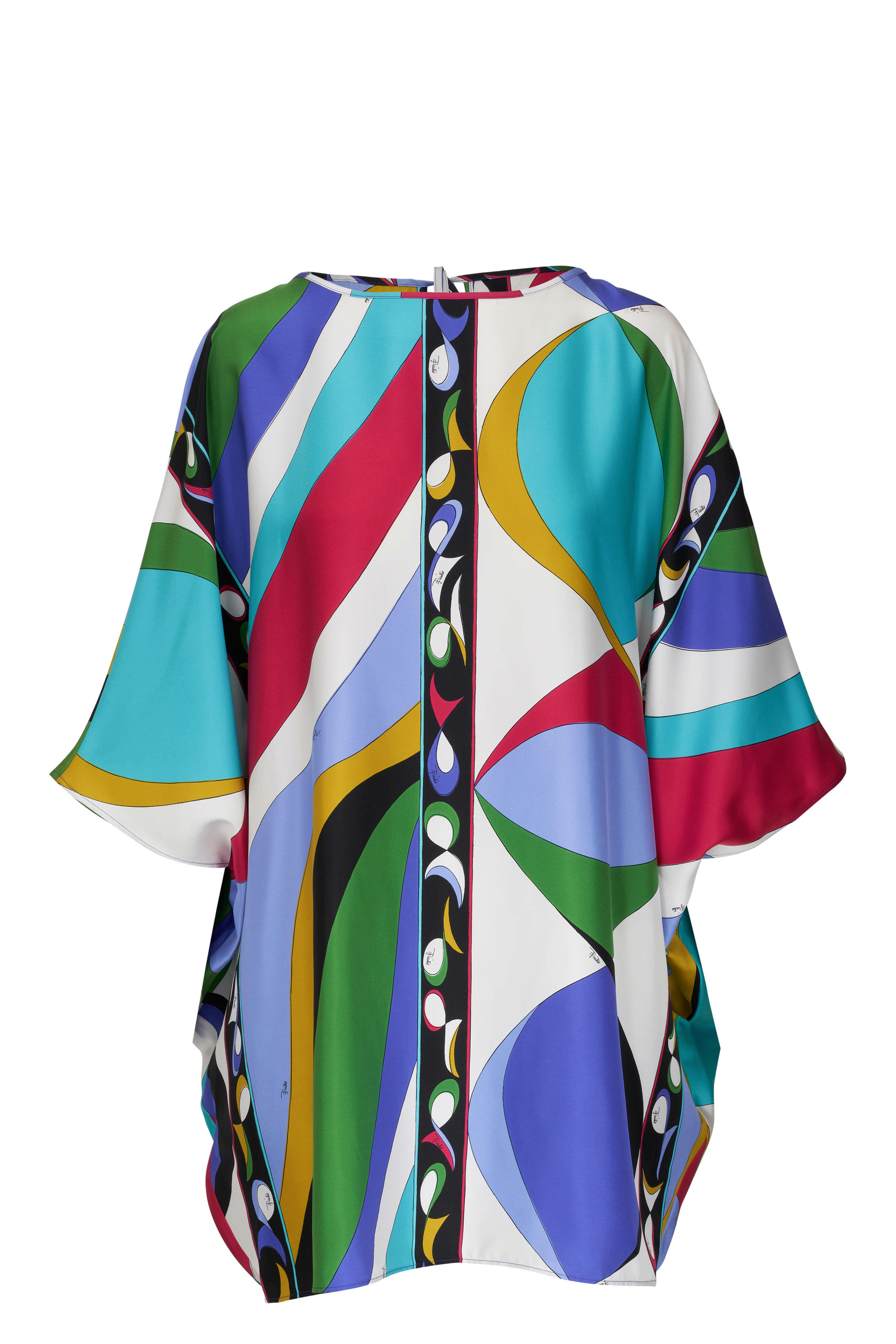 Pucci - Pesci Print Silk Kaftan Mini Dress | Mitchell Stores