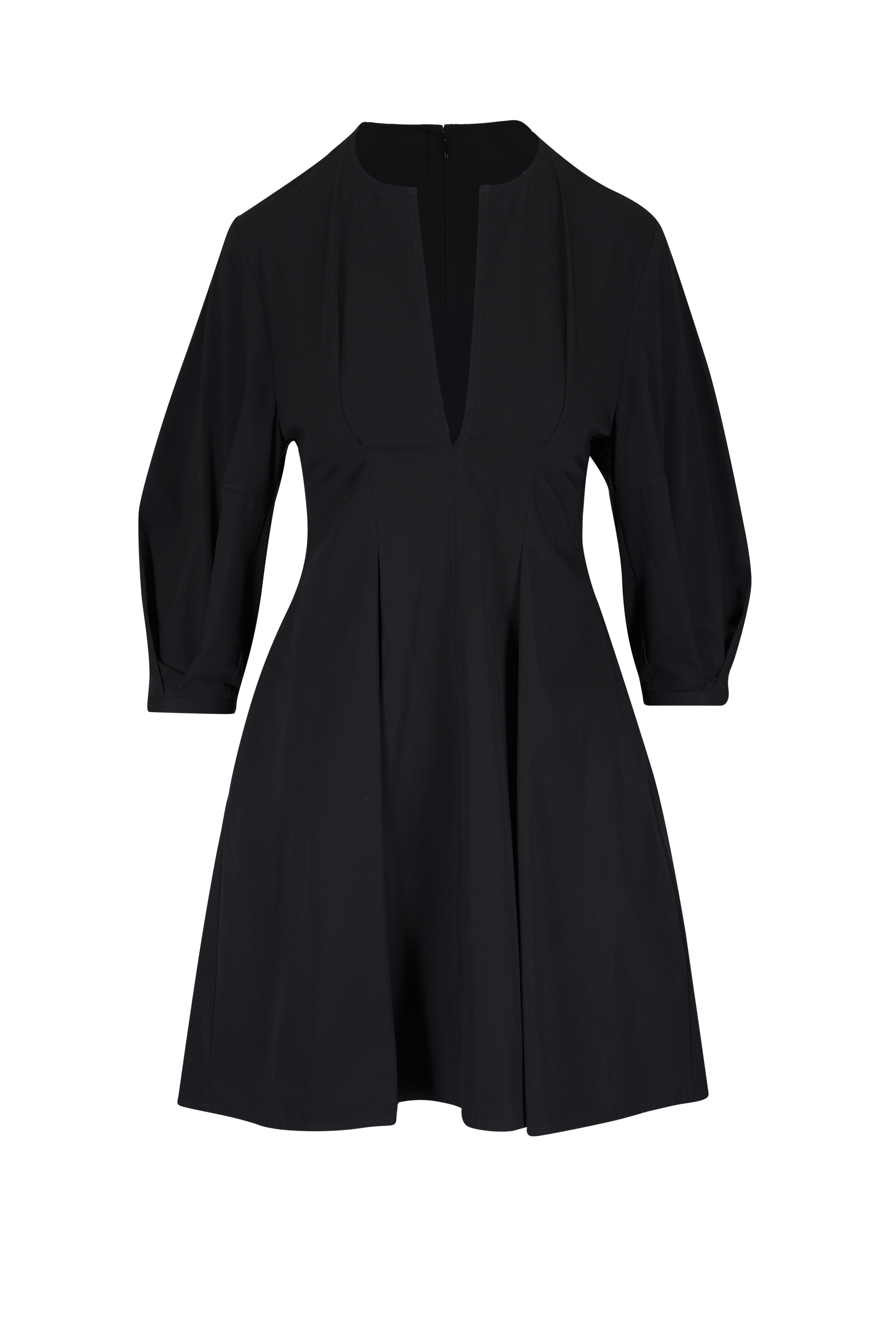 Totême - Black Cotton Balloon Sleeve Dress