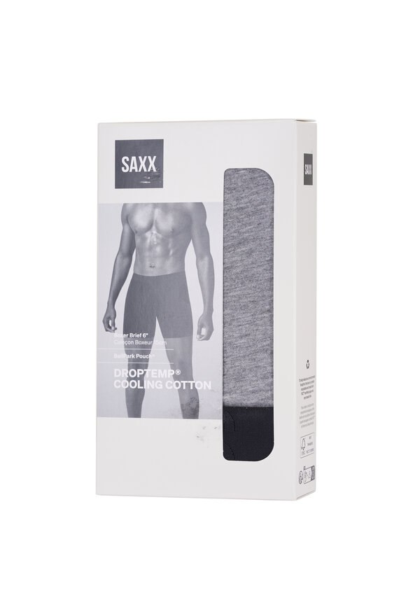 Saxx Underwear Drop Temp Cooling Gray Boxer Brief