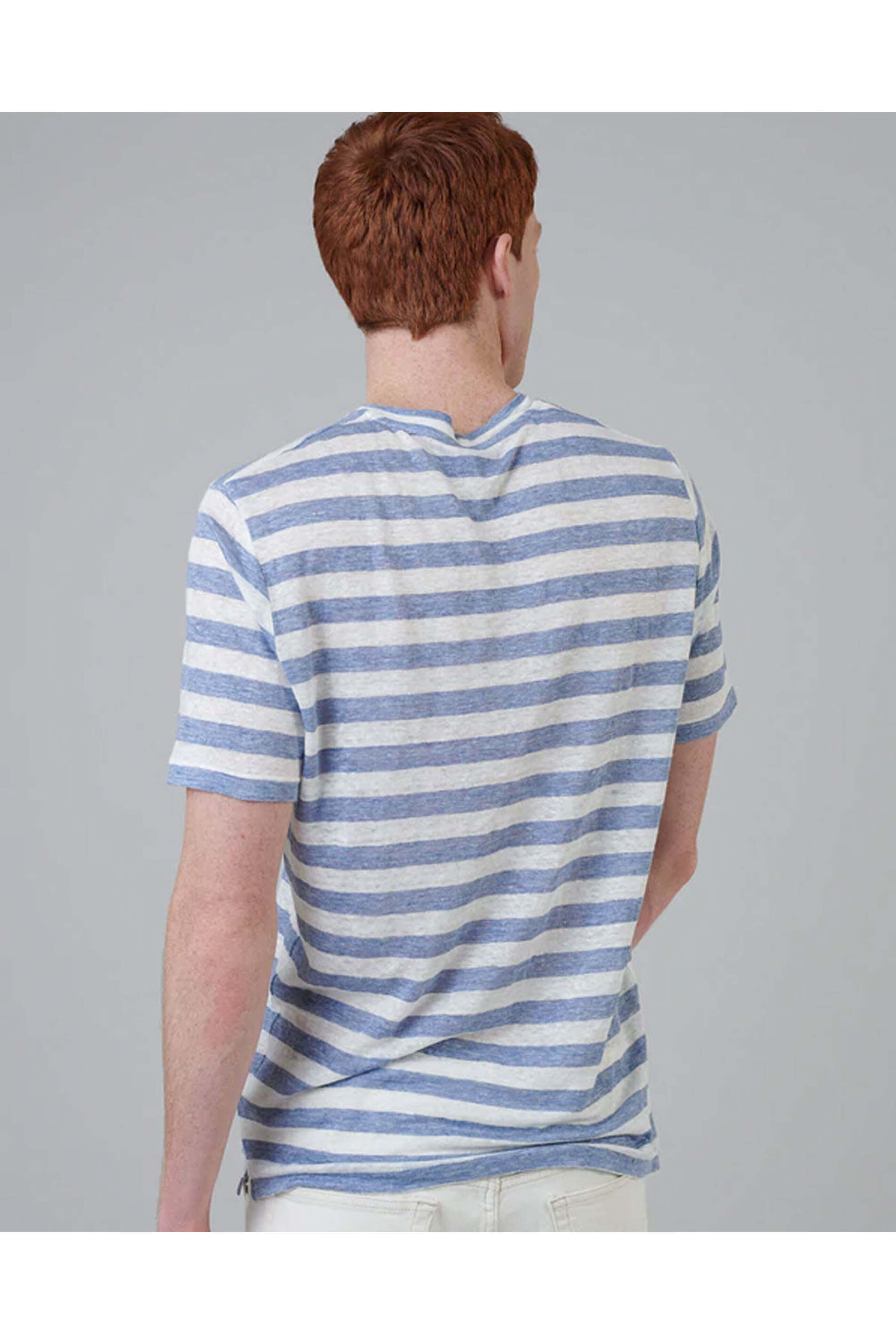 Fedeli - Light Blue Stripe Extreme Jersey T-Shirt