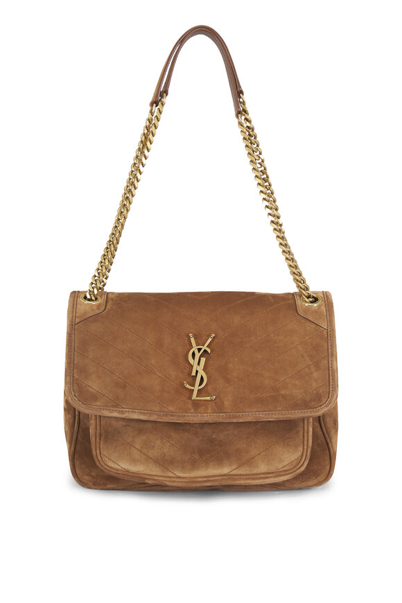 Saint Laurent Medium Niki Caramel Suede Chain Shoulder Bag - view 1
