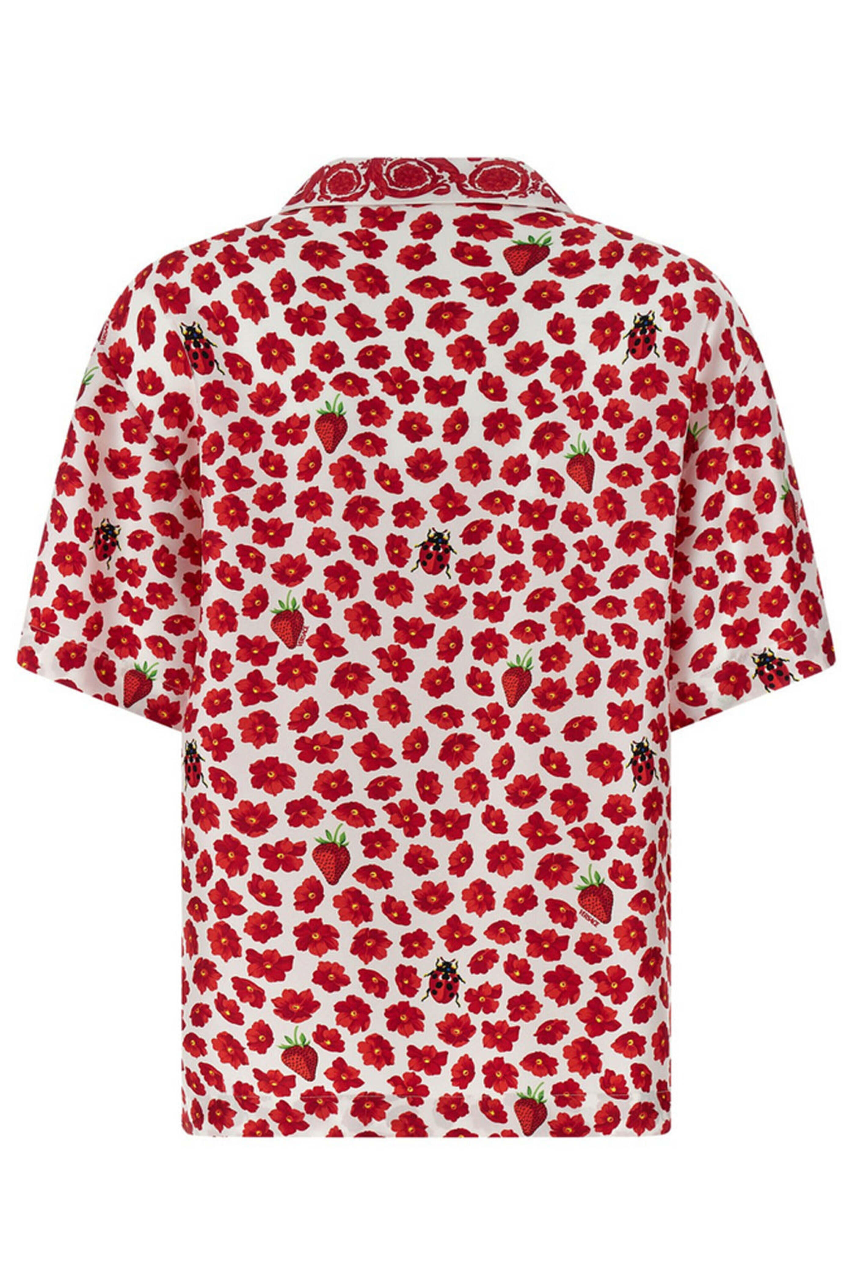 Versace - White and Red Strawberry Garden Shirt | Mitchell Versace - White and Red Strawberry Garden Shirt | Mitchell