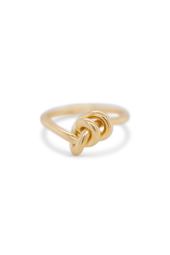 Kali Zoe 18k Yellow Gold Small Love Knot Ring - view 1