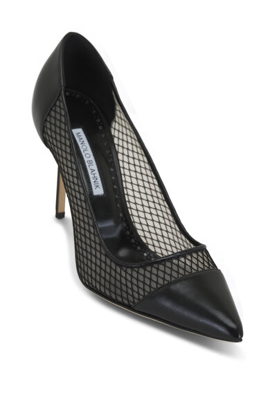 Manolo Blahnik - Turgimod Black T-Strap Pump, 50mm
