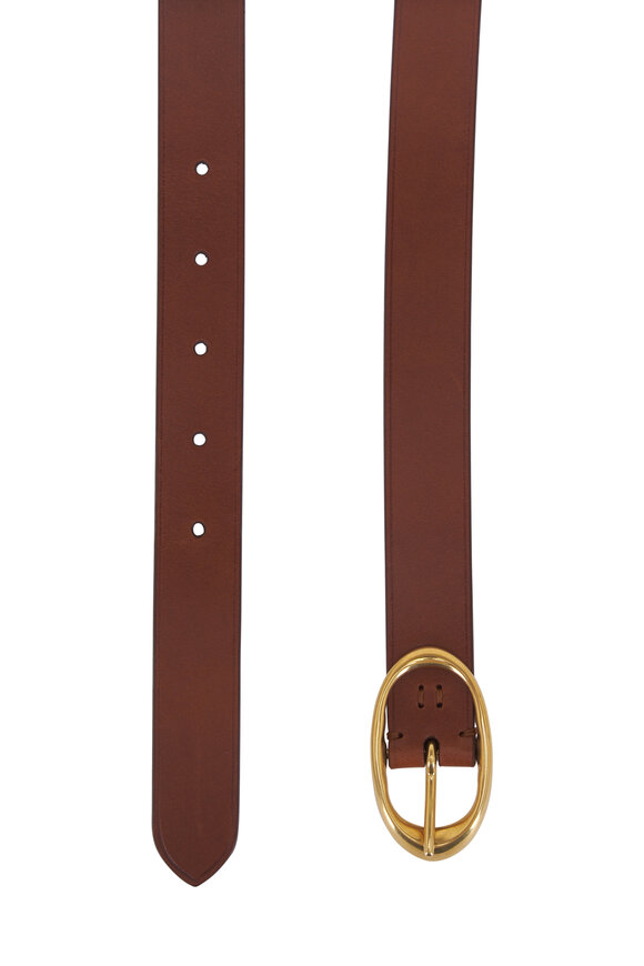 TWP Brown Narrow Leather Belt - view 2