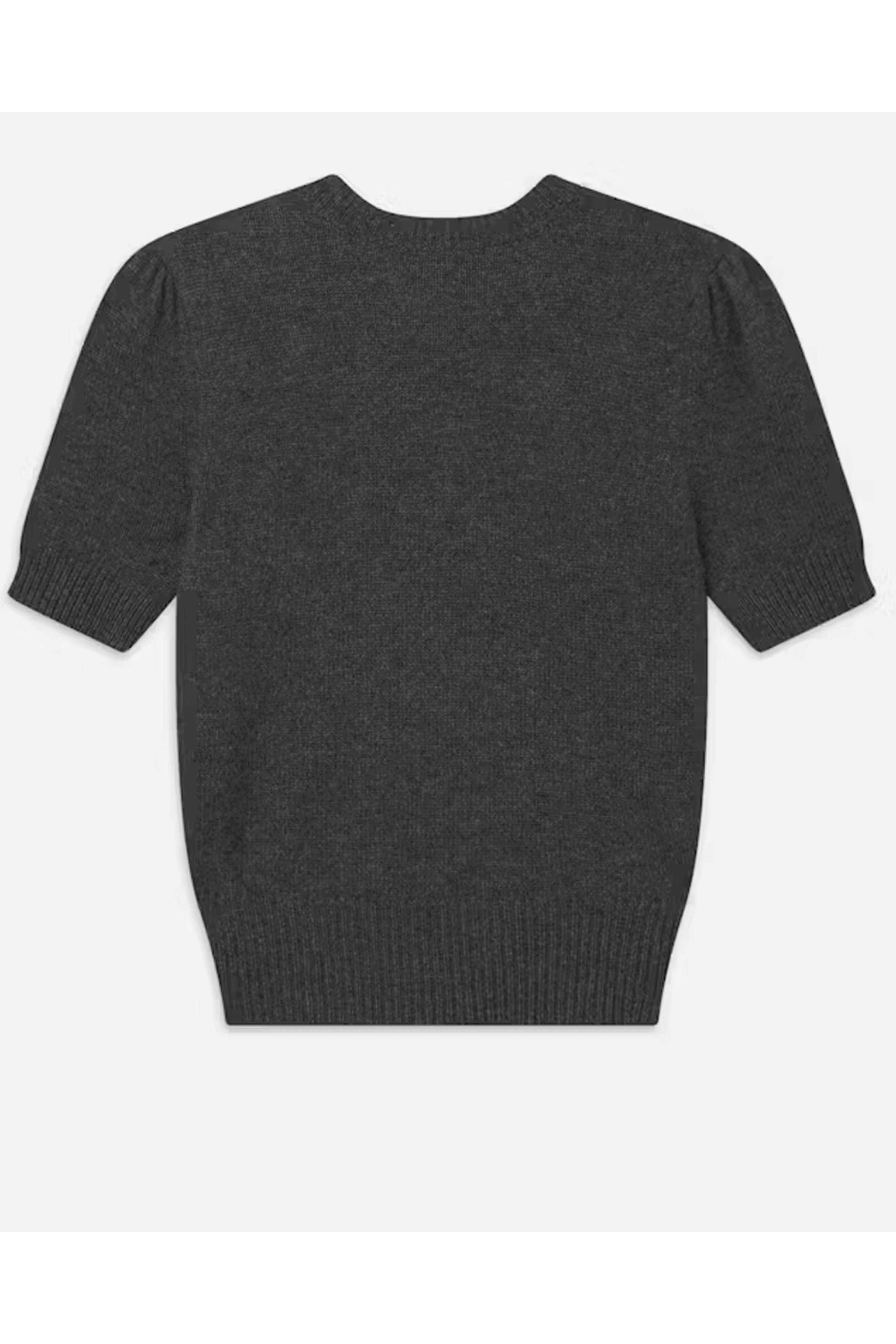 Frame - Dark Gris Heather Cashmere Gathered Sweater