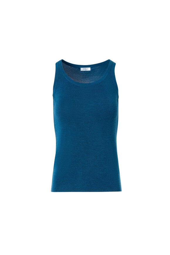 Akris Punto Teal Wool Knit Tank - view 1