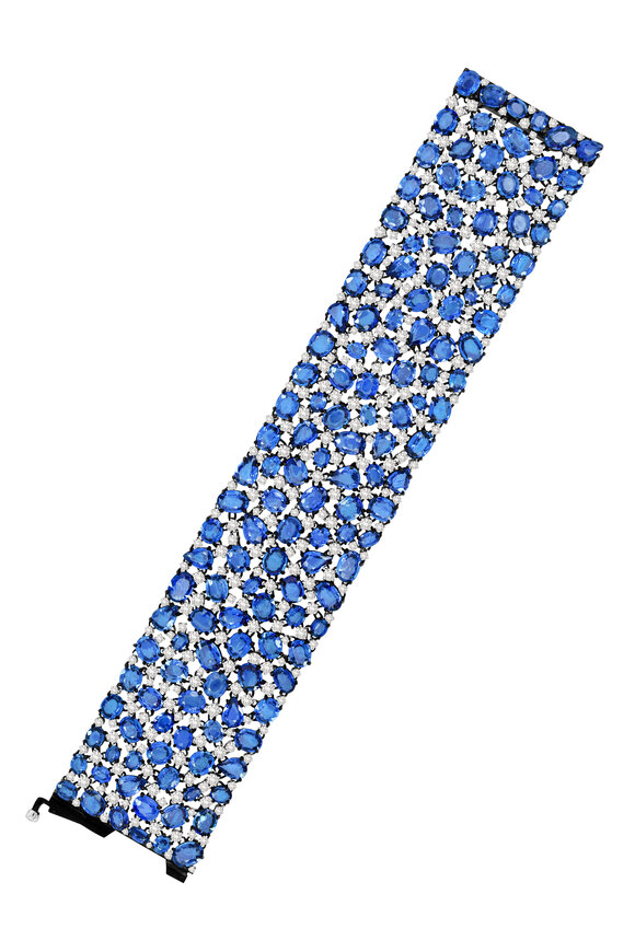 Sutra - Fancy Blue Sapphire & Diamond Mosaic Bracelet