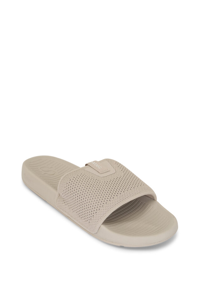 Brunello Cucinelli - Blue & Beige Rubber Pool Slide